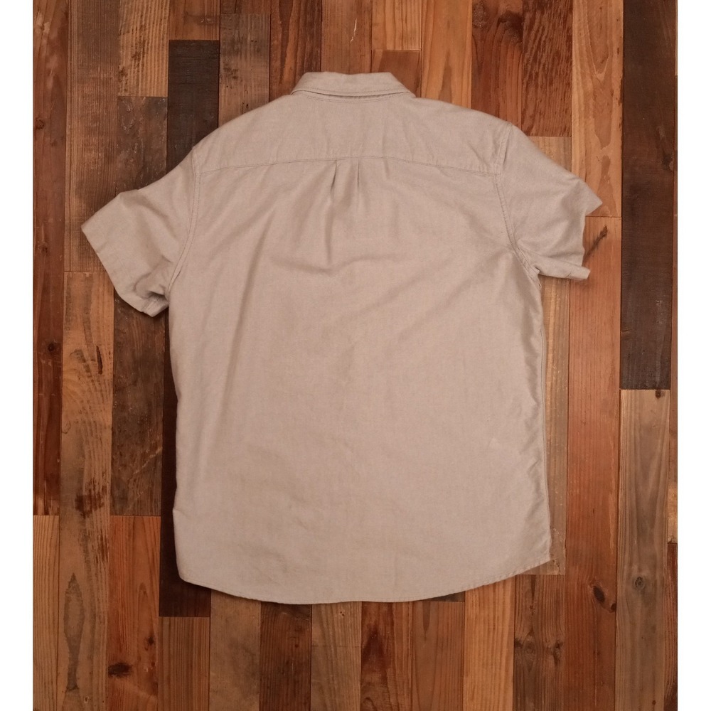 American Eagle Seriously Soft Short Sleeve Button Down Shirt Gray Mens Large L - Picture 4 of 5